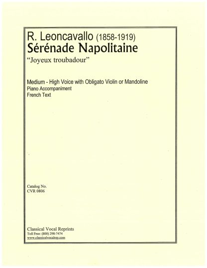 Serenade Napolitain. with Violin or Mandolin obligato.
