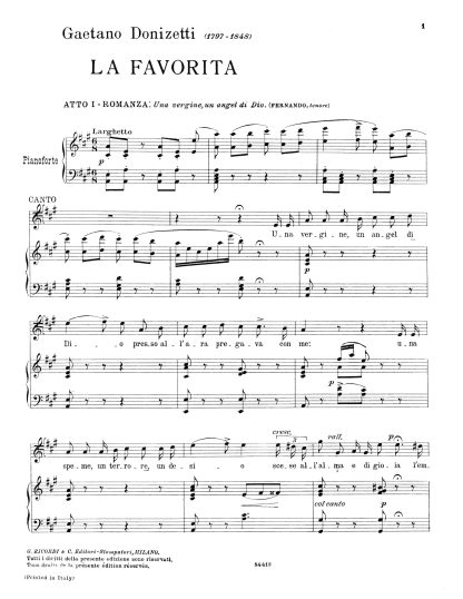 La Favorita Una vergine un angel di Dio