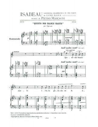 Isabeau Questo mio bianco manto