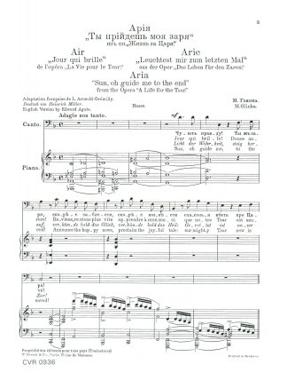 A Life for the Tsar Soussanine's Aria r. f. g. e.