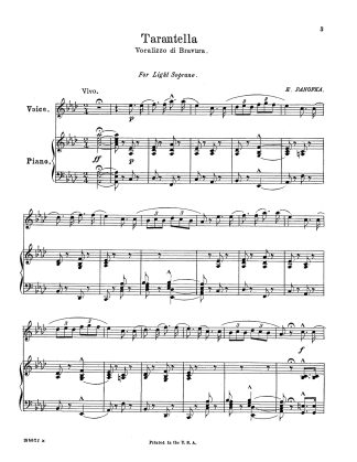 Tarantella. (Vocalise) Ab (Eb-c)