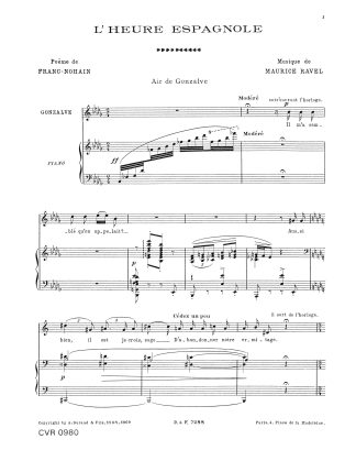 L'Heure Espagnole Gonzalve's Aria Adieu cellule.