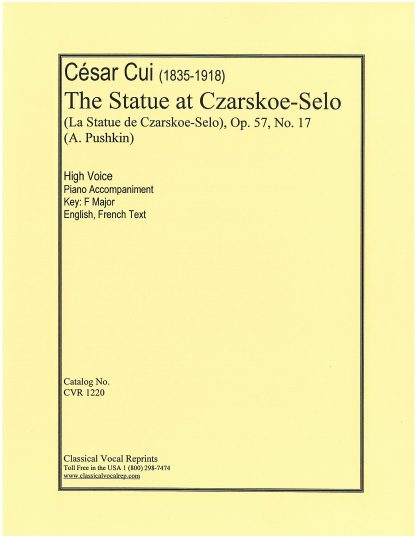 The Statue at Czarskoe-Selo (Key F Major) English - French text