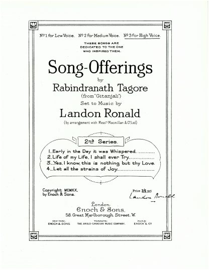 Song-Offerings (Second Series)(R. Tagore)