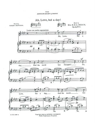 Ah Love but a day! Op. 44 #2