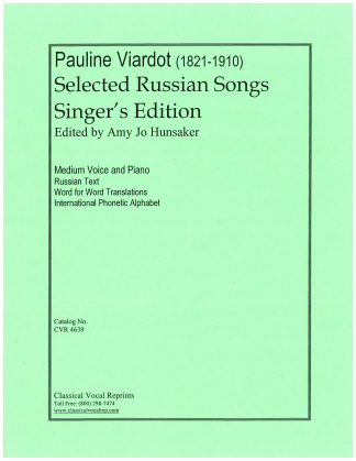 Selected Russian Songs Singer's Edition