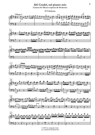 Ah! Crudel, nel pianto mio HWV 78, Cantata