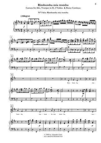 Rimbomba mia tromba, Cantata