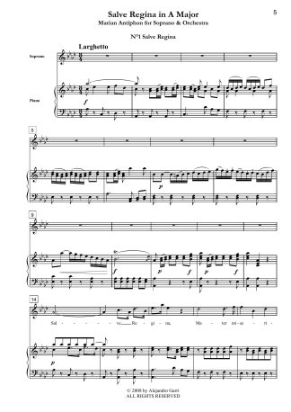 Salve Regina in A Major, Marian Antiphon