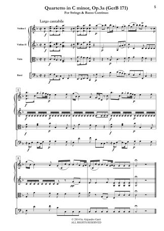 Quartetto in C minor, Op.3a (GerB 171)