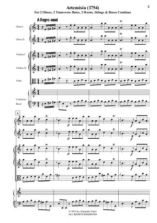 Il Sassone, Opera Overtures, Volume N°12, Artemisia (1754)