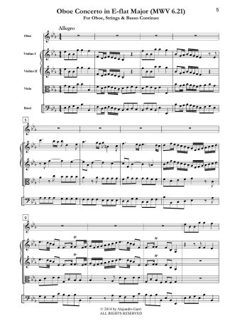 Oboe Concerto in E-flat Major (MWV 6.21)