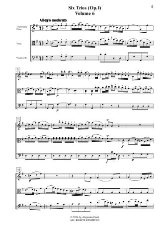 Six Trios (Op.1) Volume 6