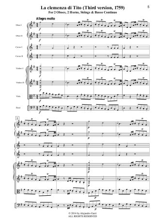 , Il Sassone, Opera OverturesVolume N°17, La clemenza di Tito or Tito Vespasiano (Third Version, 1759)