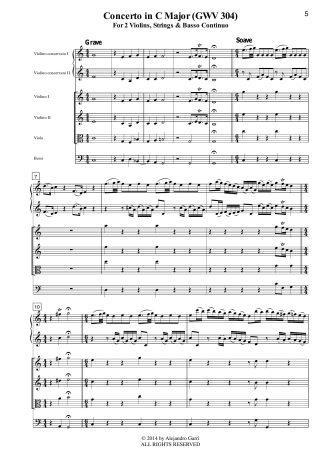 Concerto in C Major, (GWV 304)