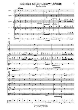Sinfonia in G Major(GraunWV A:XII:21)