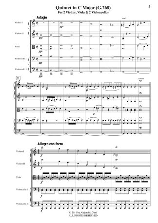 Six String Quintets, Op.10, Volume 4: (G.268)