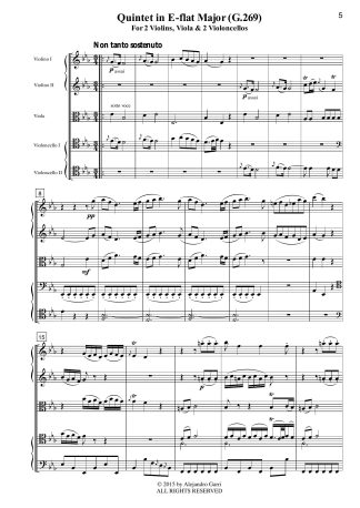 Six String Quintets, Op.10, Volume 5: (G.269)