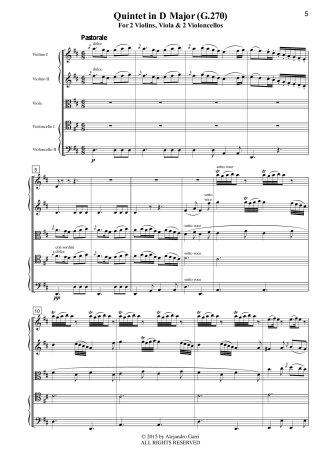 Six String Quintets, Op.10, Volume 6: (G.270)