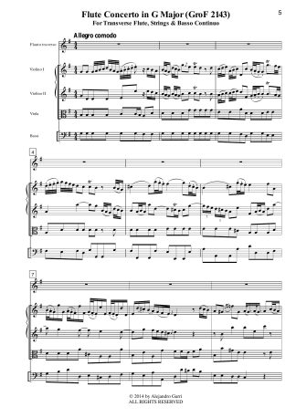 Flute Concerto in G Major(GroF 2143)