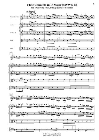 , Flute Concerto in D Major (MWV 6.17)
