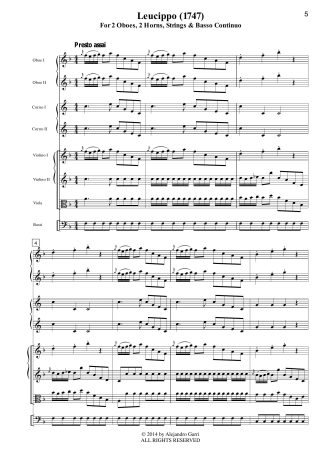 , Il Sassone, Opera OverturesVolume N°18, Leucippo, (1747)