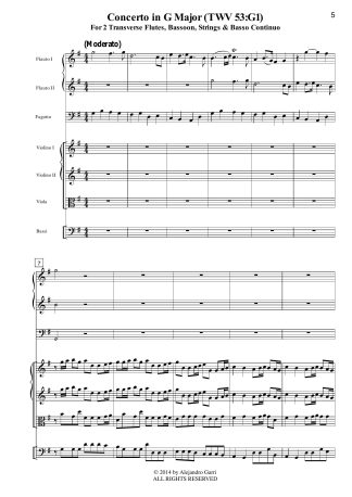 Concerto in G Major(TWV 53:G1)