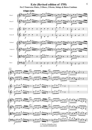 , Il Sassone, Opera Overtures, Volume N°19, Ezio, (Revised edition of 1755)