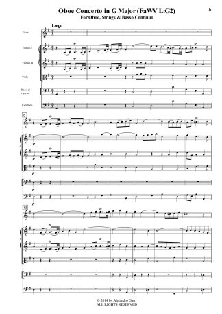 Oboe Concerto in G Major (FaWV L:G2)