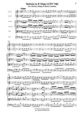 Sinfonia in D Major (GWV 518)