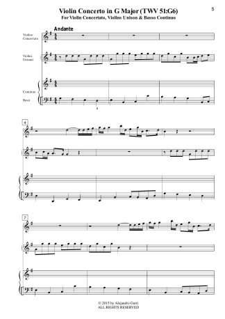 Violin Concerto in G Major (TWV 51:G6)