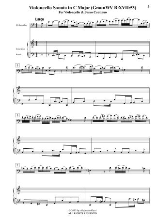 Violoncello Sonata in C Major (GraunWV B:XVII:53)