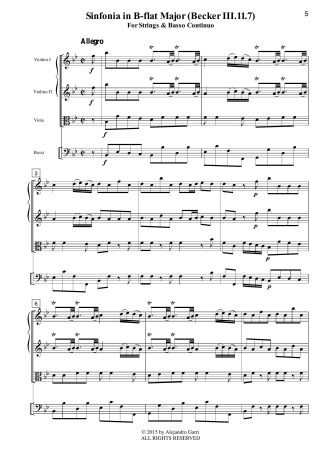 Sinfonia in B-flat Major (Becker III.11.7)