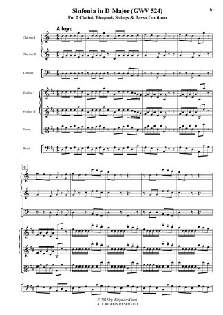 Sinfonia in D Major (GWV 524)