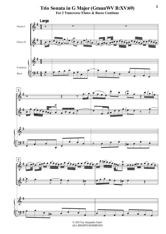 Trio Sonata in G Major (GraunWV B:XV:69)