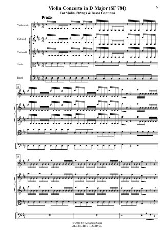 Violin Concerto in D Major (SF 784)