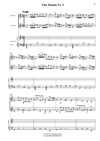 Five Trio Sonatas, in 2 volumes, Volume 1