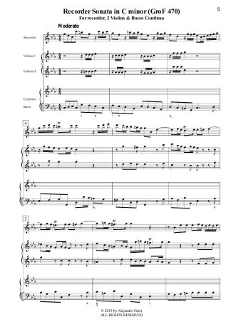 Recorder Sonata in C minor (GroF 470)