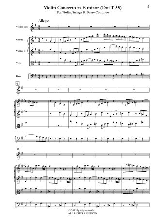 Violin Concerto in E minor (DouT 55)