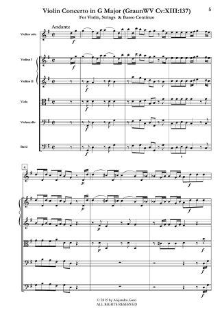 Violin Concerto in G Major (GraunWV Cv:XIII:137)