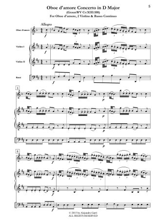Oboe d'amoreConcerto in D Major (GraunWV Cv:XIII:108)