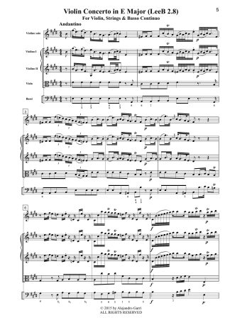 Violin Concerto in E Major (LeeB 2.8)