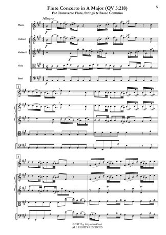 Flute Concerto in A Major (QV 5:218)