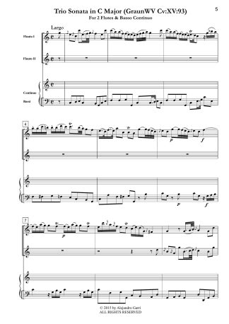 Trio Sonata in C Major (GraunWV Cv:XV:93)