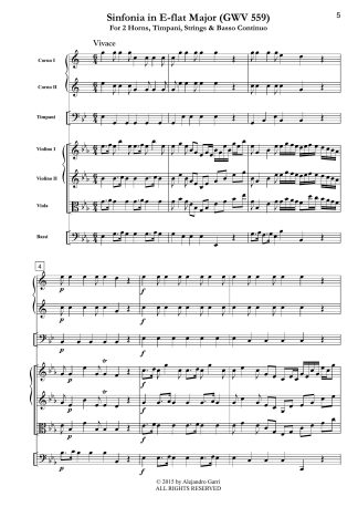 Sinfonia in E-flat Major(GWV 559)