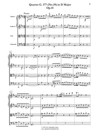 Six String Quartets, Op.15 (G. 177 - 182)