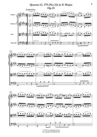 Six String Quartets, Op.15 (G. 177 - 182)