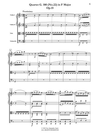 Six String Quartets, Op.15 (G. 177 - 182)