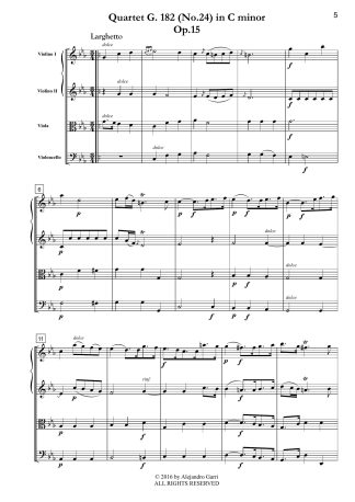 Six String Quartets, Op.15 (G. 177 - 182)