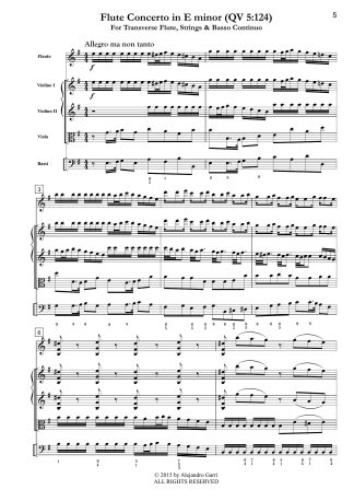 Flute Concerto in E minor (QV 5:124)